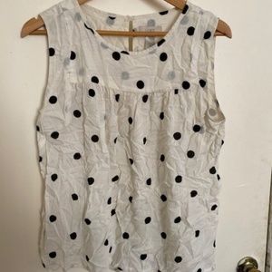 LOFT Airy Polka Dot Top Size M